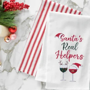 Santa's Real Helpers Flour Sack Towel