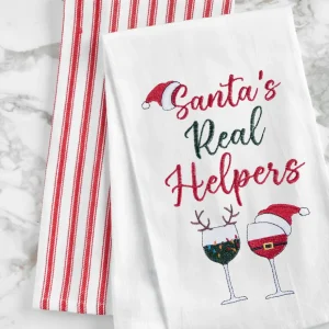 Santa's Real Helpers Flour Sack Towel
