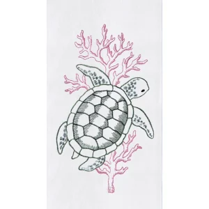 Sea Turtle Flour Sack Kitchen Towel