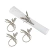 Silver Wheat Napkin Rings, Set of 4