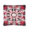 Snowflake Check Knitted Pillow