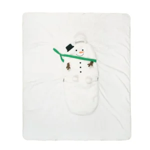 Snowman Decorative Pillow Blanket