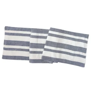 Sol Stripe Indigo Table Linens