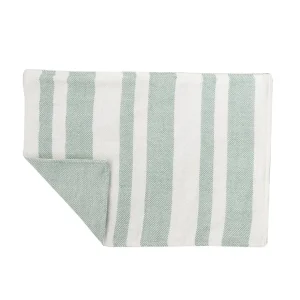 Sol Stripe Sea Glass Table Linens