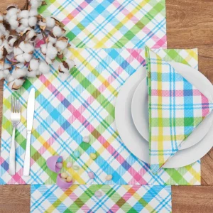 Spring Blossom Plaid Table Linens