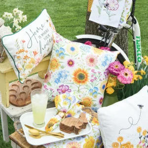 Spring Blossoms Indoor Outdoor Pillow