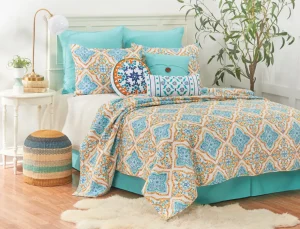 Teal Geo Decorative Pillow