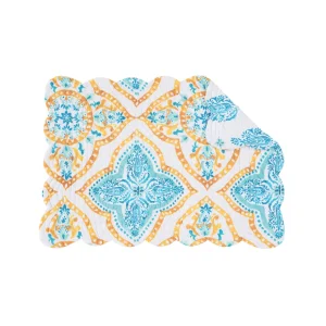 Terrace Medallion Quilted Table Linens