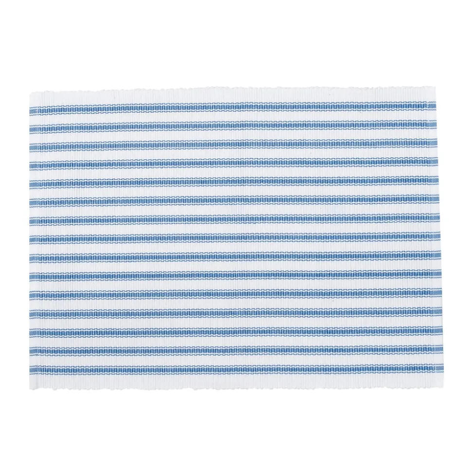 ticking_stripe_cornflower_1.webp Ticking Stripe Cornflower Placemat Set