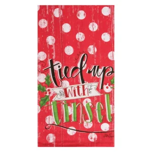 Tied Up With Tinsel Kitchen Towel