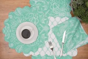 Turquoise Bay Quilted Table Linens