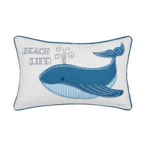 Whale Beach Life Pillow