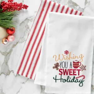 Wishing You A Sweet Holiday Flour Sack Towel
