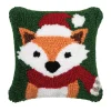 Woodland Fox Hooked Mini Pillow