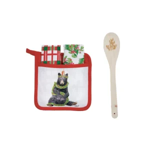 Yuletide Bear Potholder Set